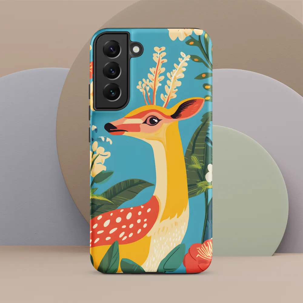 Serene Majesty: A Vibrant Deer Amidst Flora