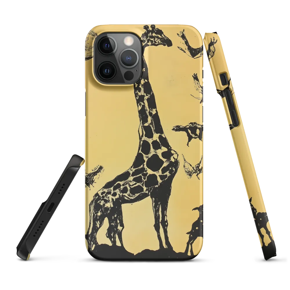 Whimsical Harmony of Giraffe and Birds