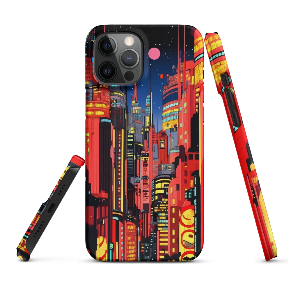 Neon Dreams: A Cyberpunk Cityscape | Phone Case |  12 Pro Max | Snap Case | Matte
