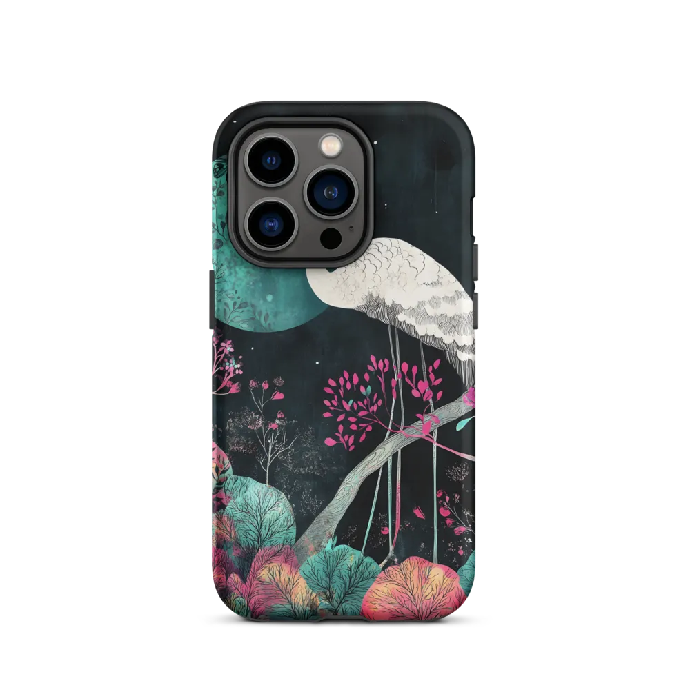 Ethereal Presence: Heron in a Floral Dreamscape