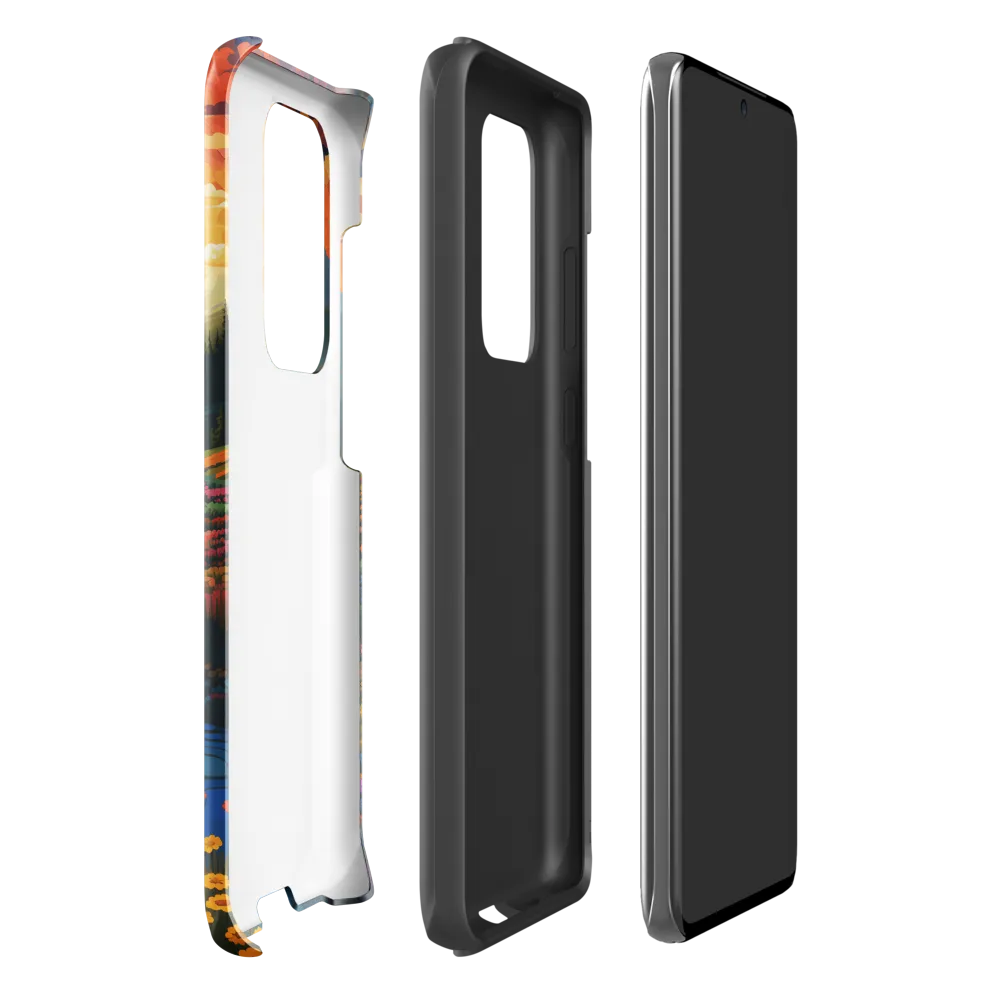 Serenity in Sunset: A Winding River's Embrace | Phone Case |  S20 Ultra | Tough Case | Glossy