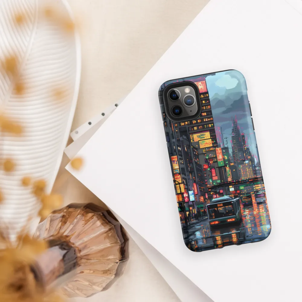 Neon Dreams: A Pixelated Urban Night