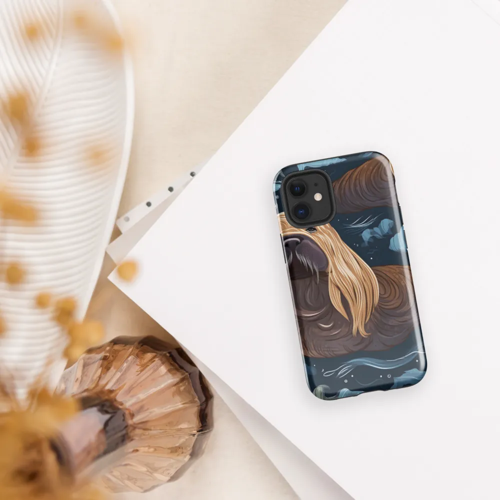 Whimsical Walruses in Deep Blue