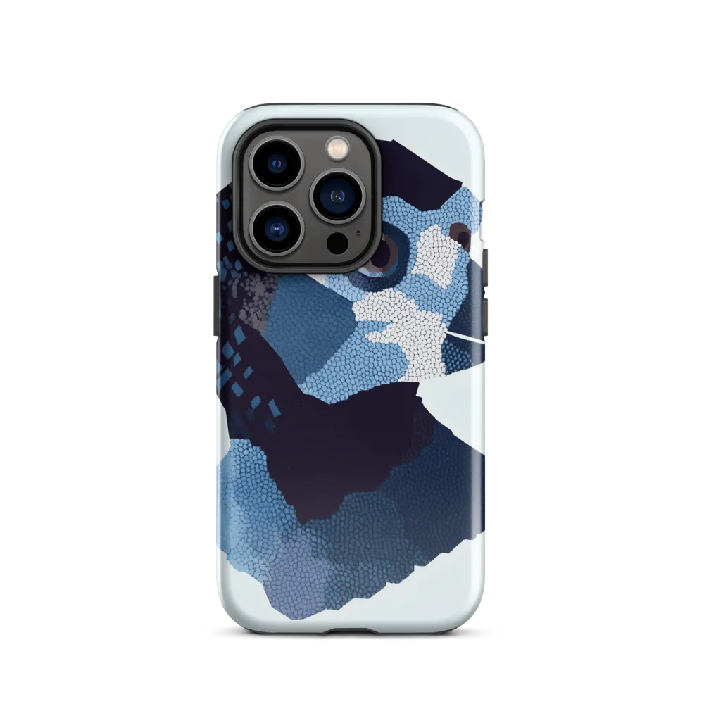 Abstract Avian Portrait in Blue