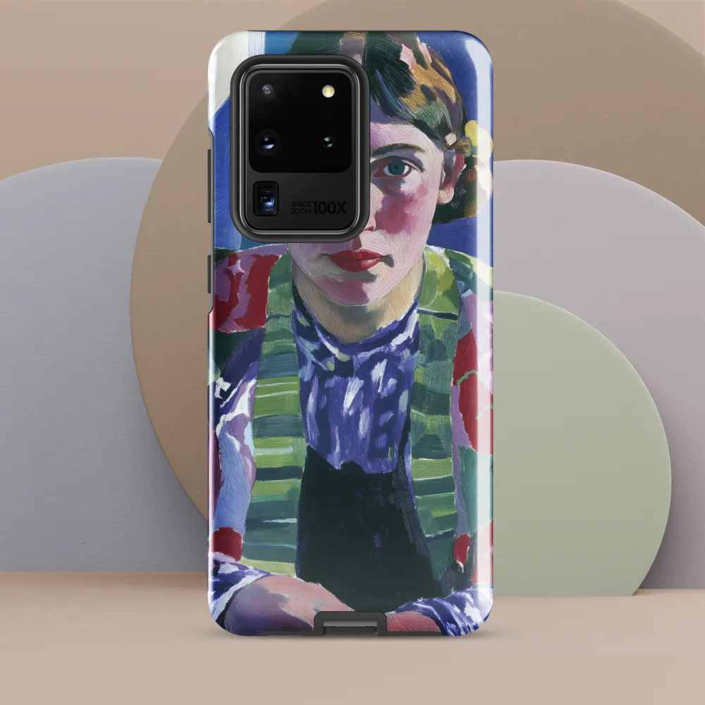 Vibrant Gaze: A Modernist Portrait