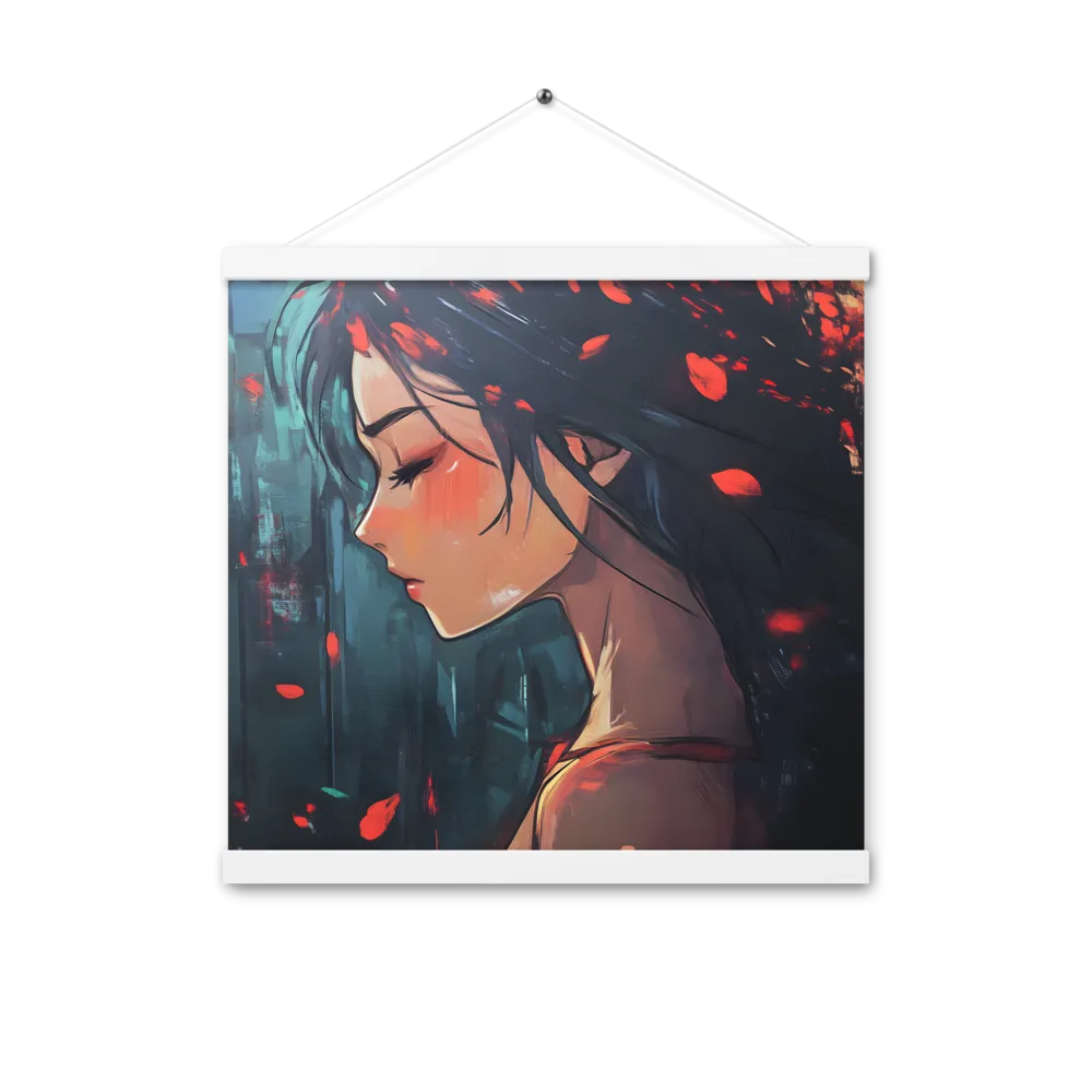 Whispers of Melancholy | Poster With White Wood Hanger | 16″×16″