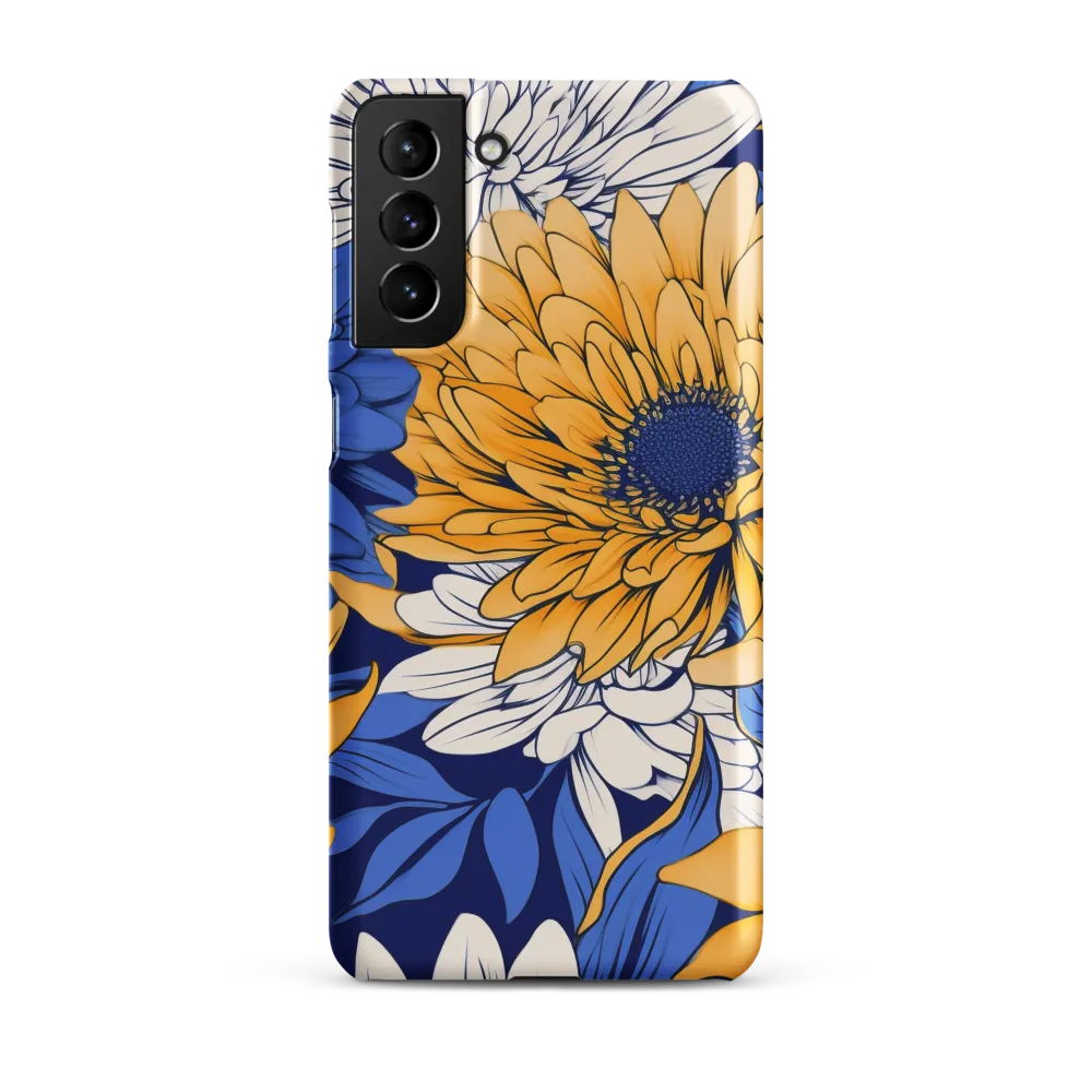Floral Harmony in Blue and Yellow