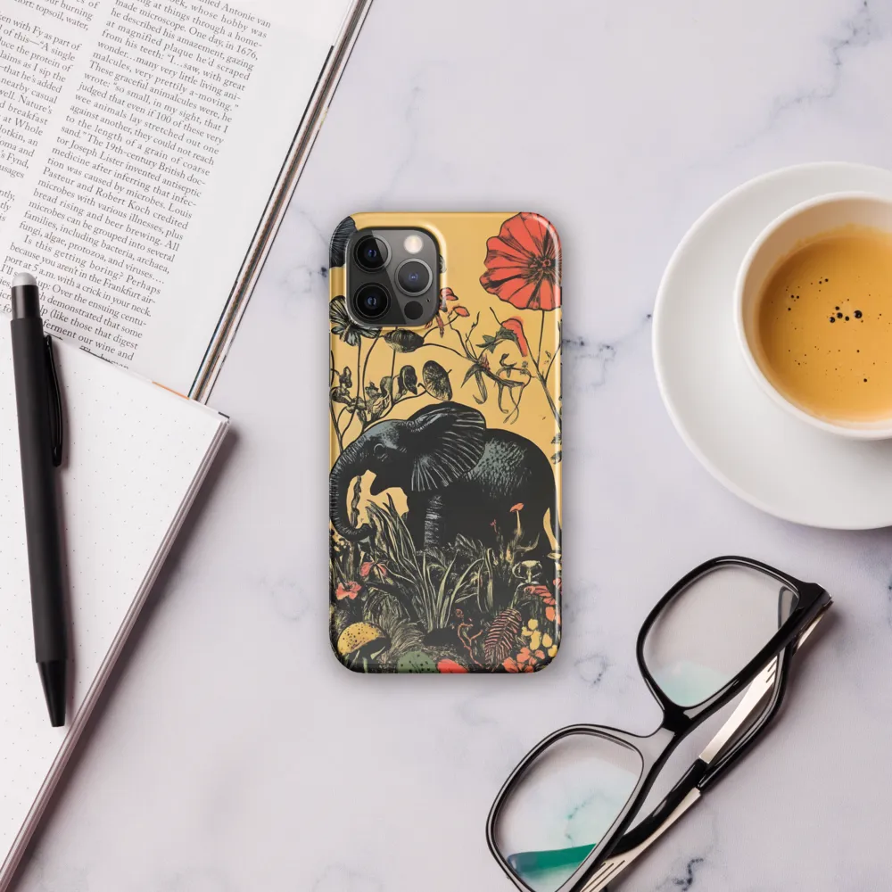 Floral Majesty: The Elephant's Sanctuary | Phone Case |  12 Pro | Snap Case | Glossy