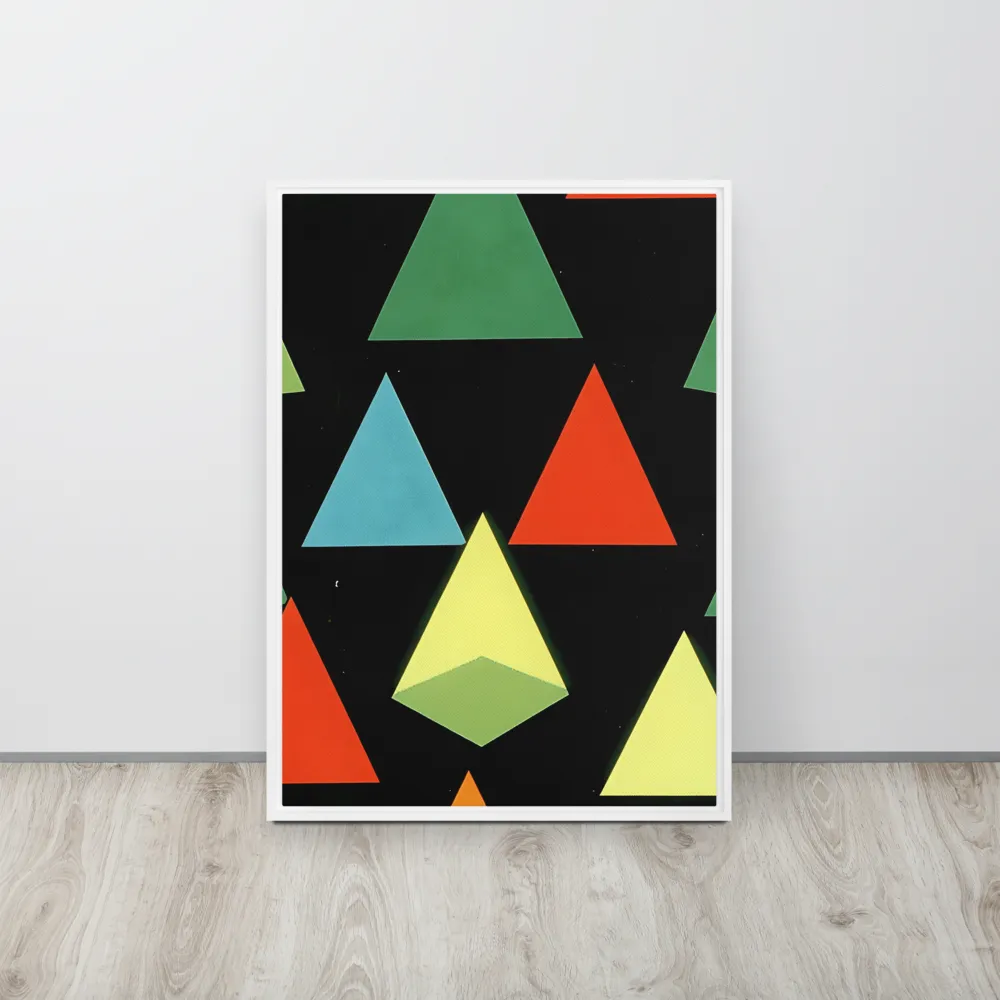 Geometric Harmony in Color | Canvas with White Frame | 20″×28″