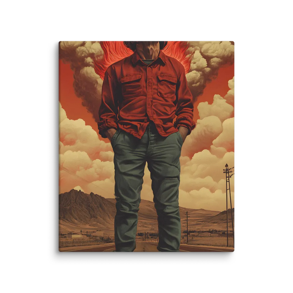 Defiant Spirit in a Surreal Landscape | Canvas | 20″×24″
