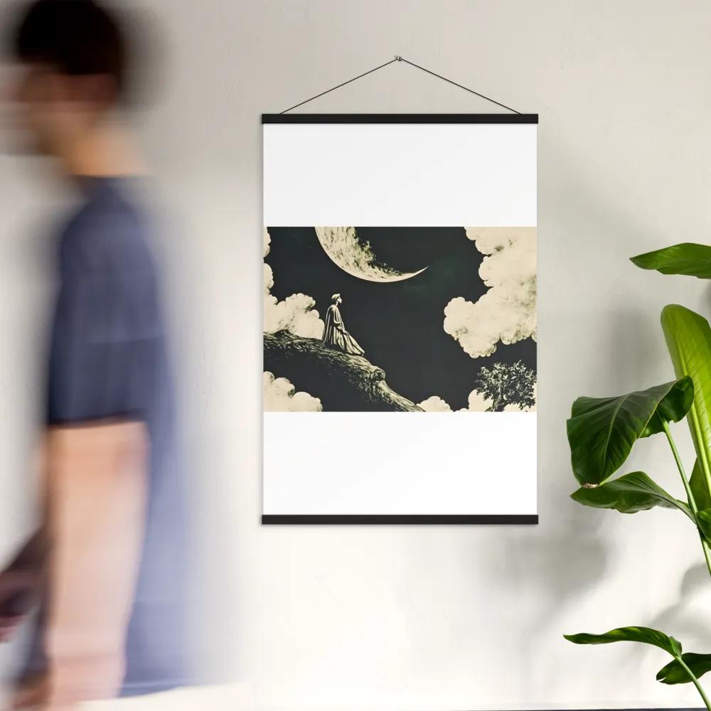 Whispers of the Moon | Poster With Black Wood Hanger | 24″×36″