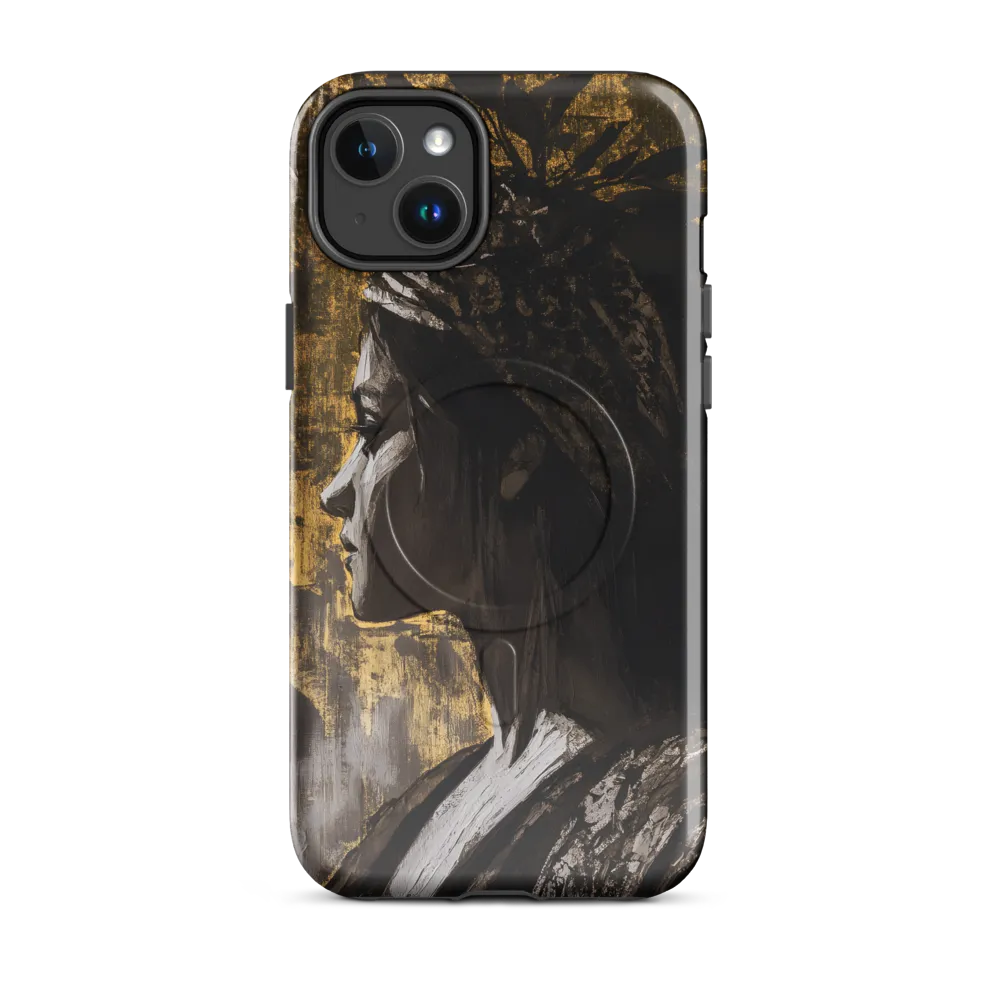 Golden Elegance: A Modern Profile Portrait