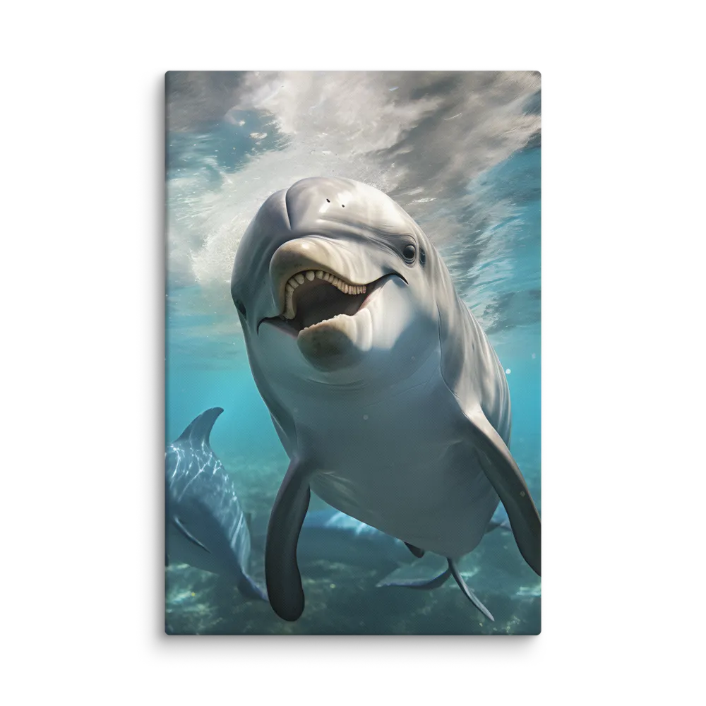 Beneath the Waves: A Dolphin's Dance