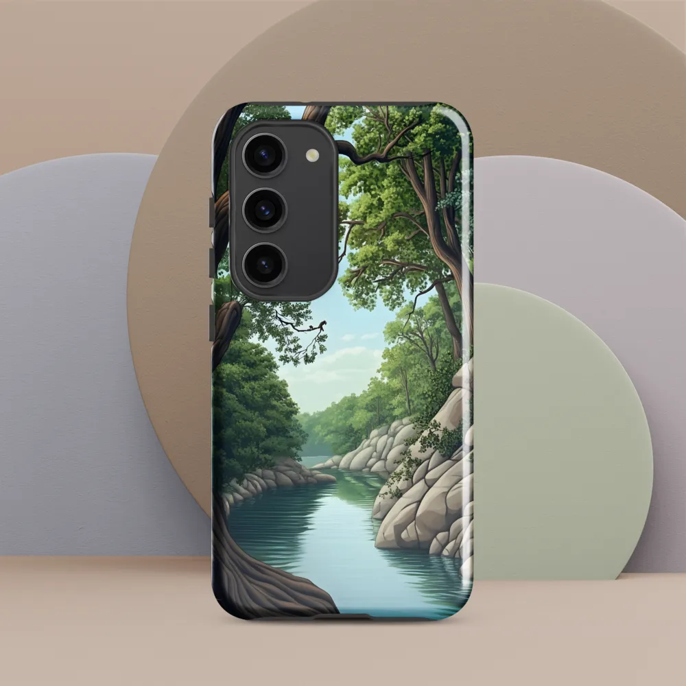 Tranquil Reflections: A Serene River Landscape