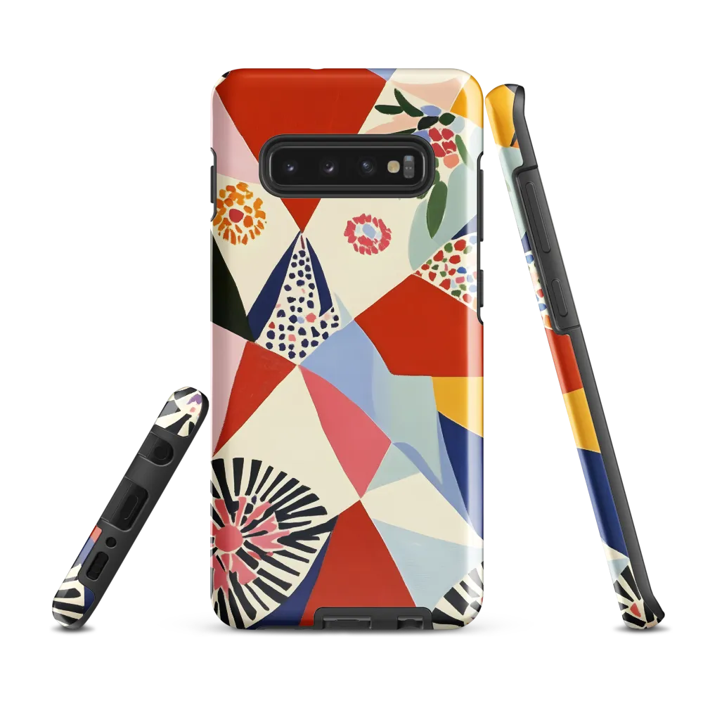 Vibrant Geometric Harmony | Phone Case |  S10 Plus | Tough Case | Glossy