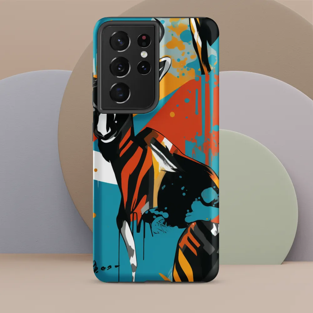 Dynamic Antelope in Vivid Abstract