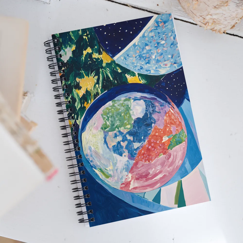 Celestial Orbs of Color | Spiral Notebook