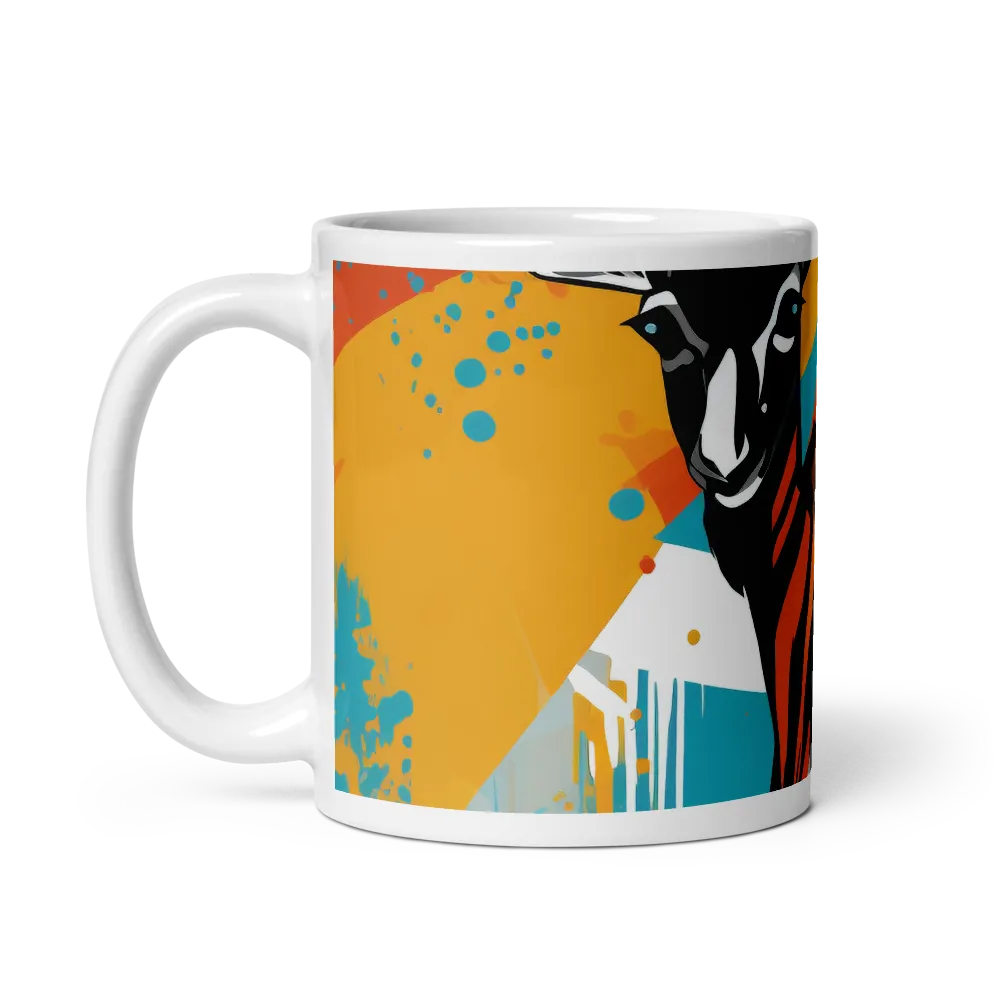 Dynamic Antelope in Vivid Abstract | Mug with White inside | 11 oz