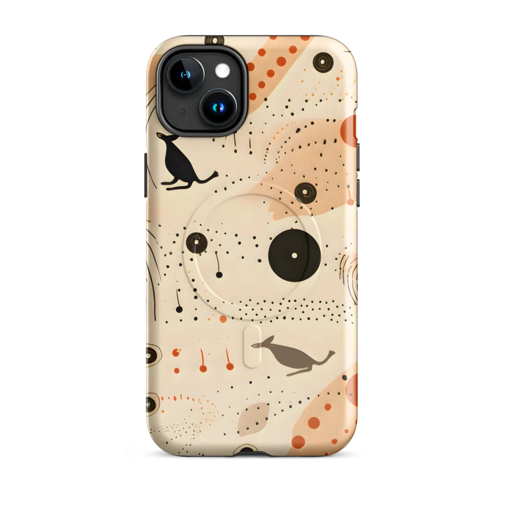 Playful Patterns in Earth Tones | Phone Case |  15 Plus | MagSafe® Tough Case | Glossy