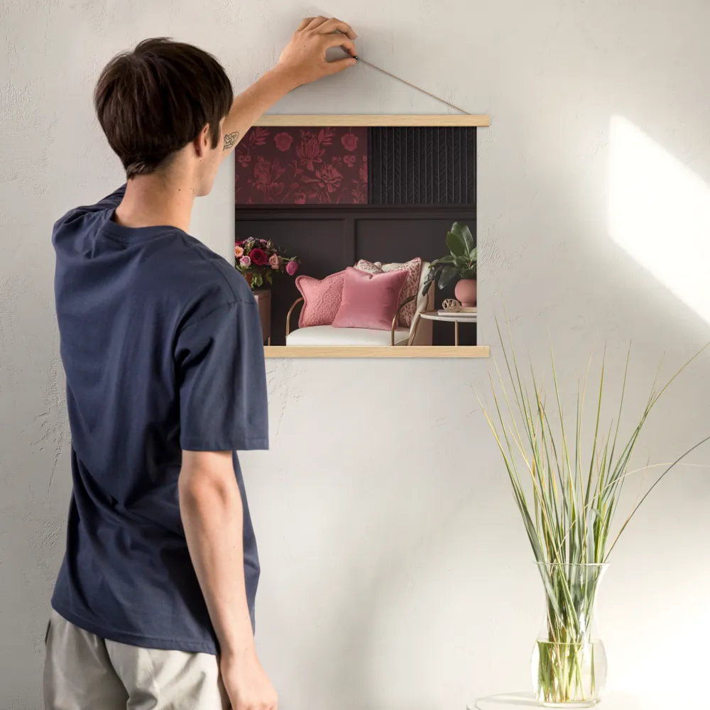Elegance in Contrast: A Modern Interior Design | Poster With Oak Wood Hanger | 18″×18″