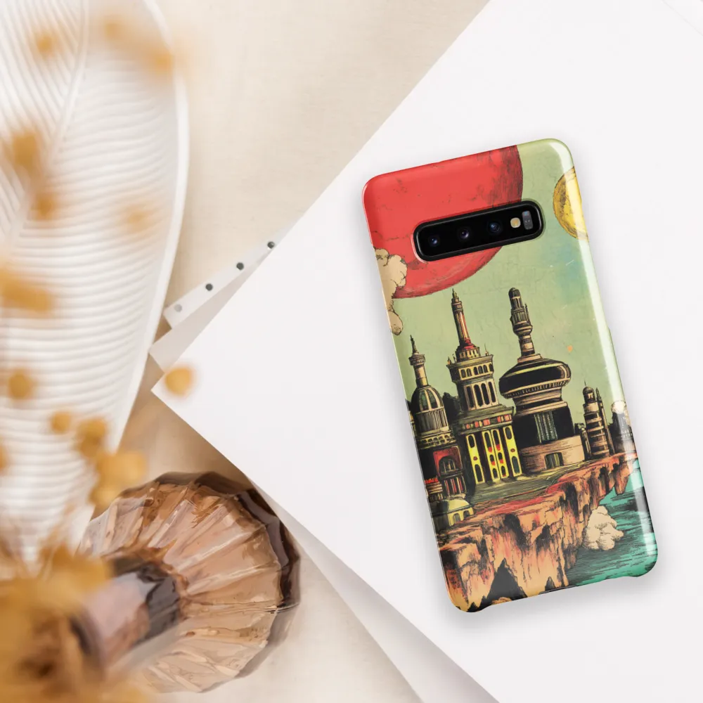 Edge of Fantasy: A Surreal Cityscape | Phone Case |  S10 Plus | Snap Case | Glossy