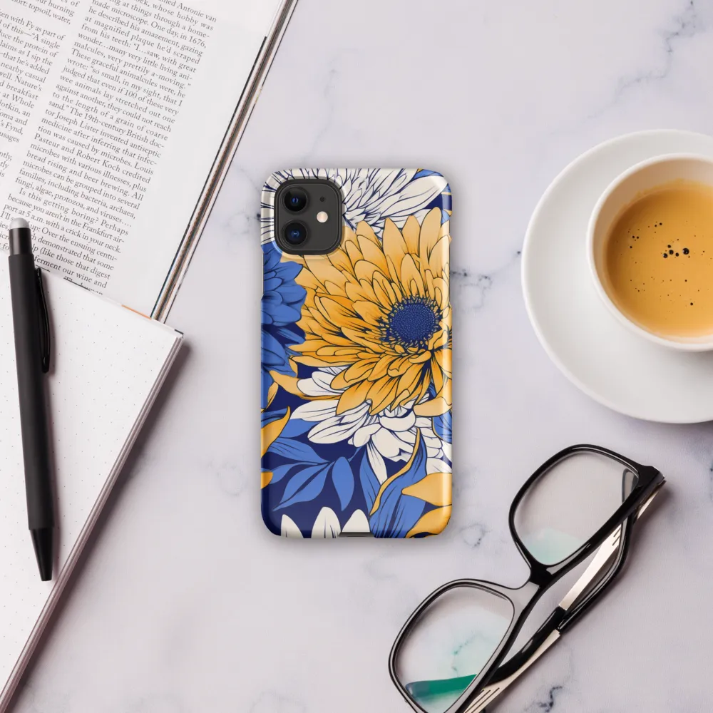 Floral Harmony in Blue and Yellow