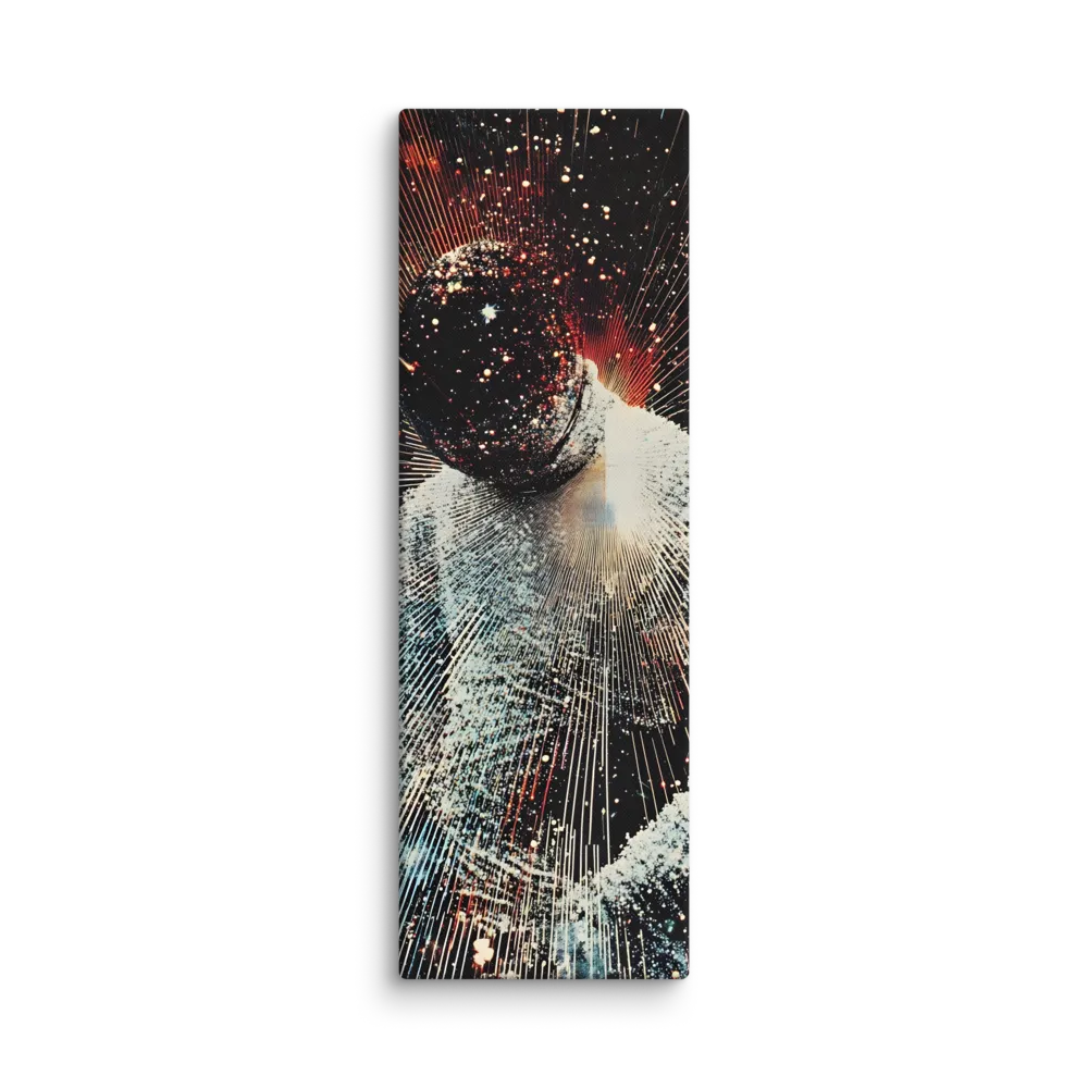 Ethereal Astronaut: A Journey Through the Cosmos | Canvas | 20″×60″