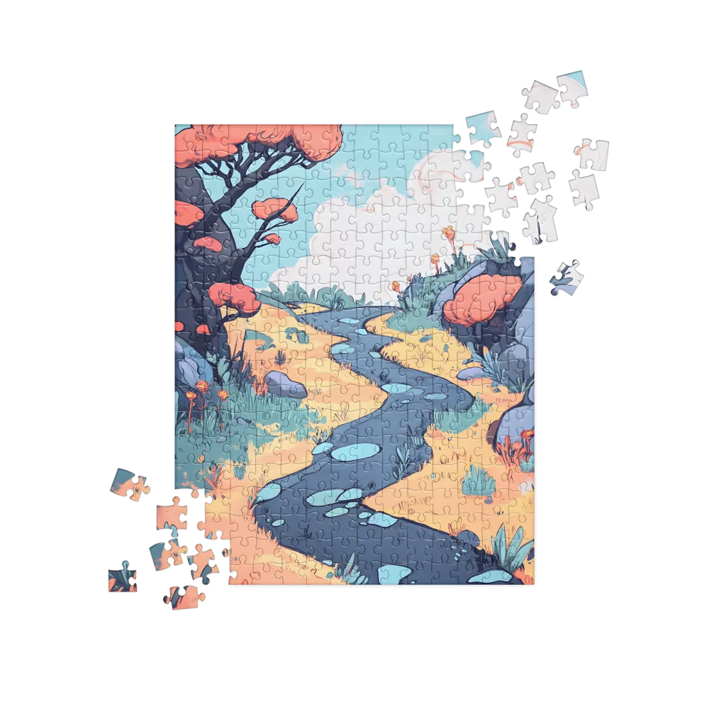 Whimsical Pathway through Enchanted Hills | Jigsaw Puzzle | 252 pieces