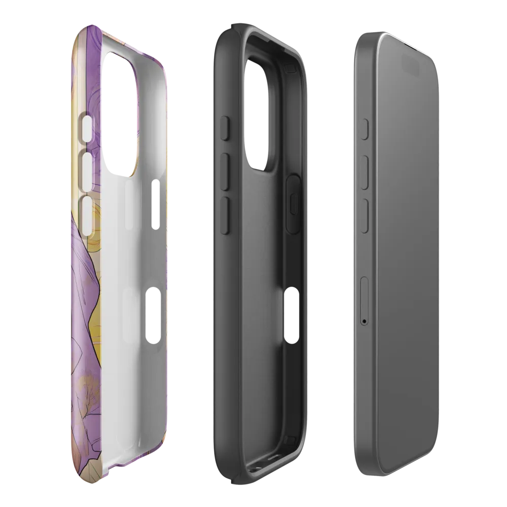 Elegance in Floral Harmony | Phone Case |  16 Pro | Tough Case | Glossy