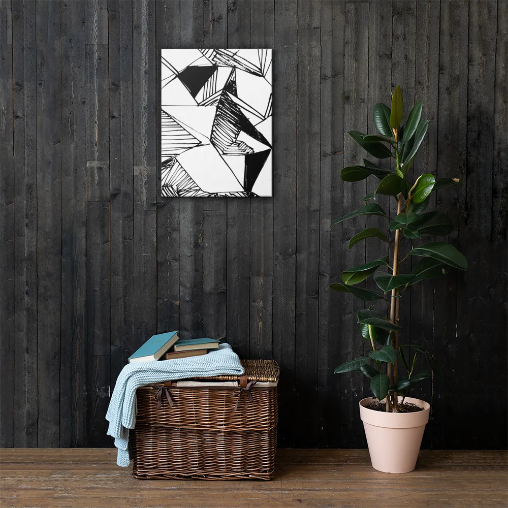 Dynamic Geometry in Ink | Canvas | 18″×24″