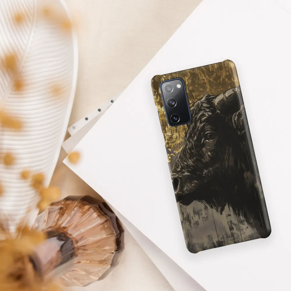 Majestic Bull Against the Golden Horizon | Phone Case |  S20 FE | Snap Case | Matte