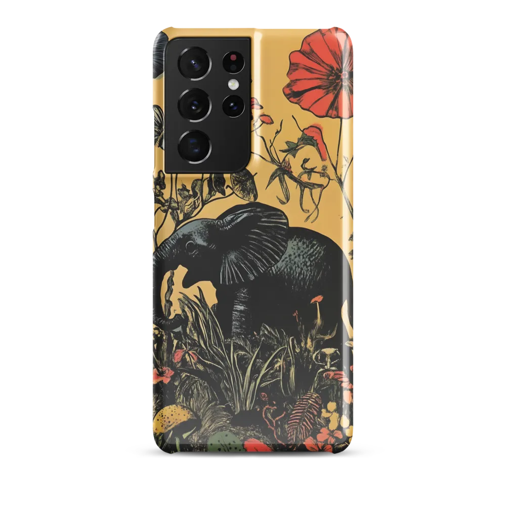 Floral Majesty: The Elephant's Sanctuary | Phone Case |  S21 Ultra | Snap Case | Glossy