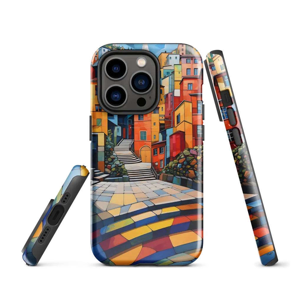 Vibrant Village: A Cubist Journey