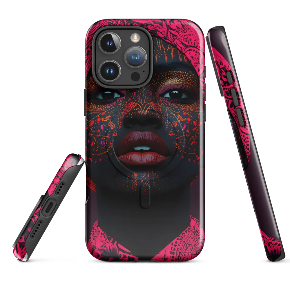 Neon Adornments: A Portrait of Cultural Expression