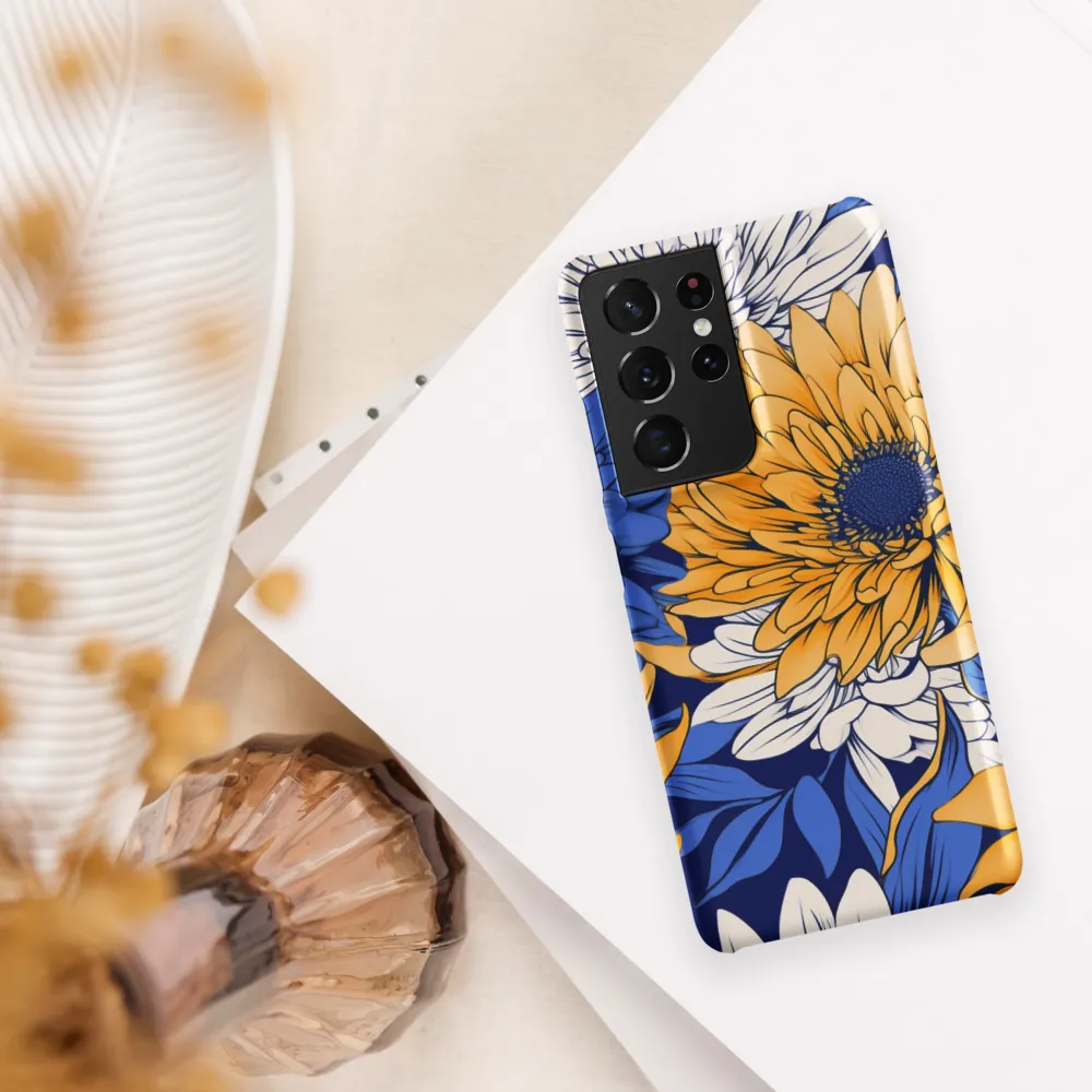 Floral Harmony in Blue and Yellow