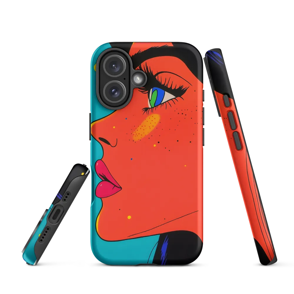 Vibrant Feminine Profile in Pop Art | Phone Case