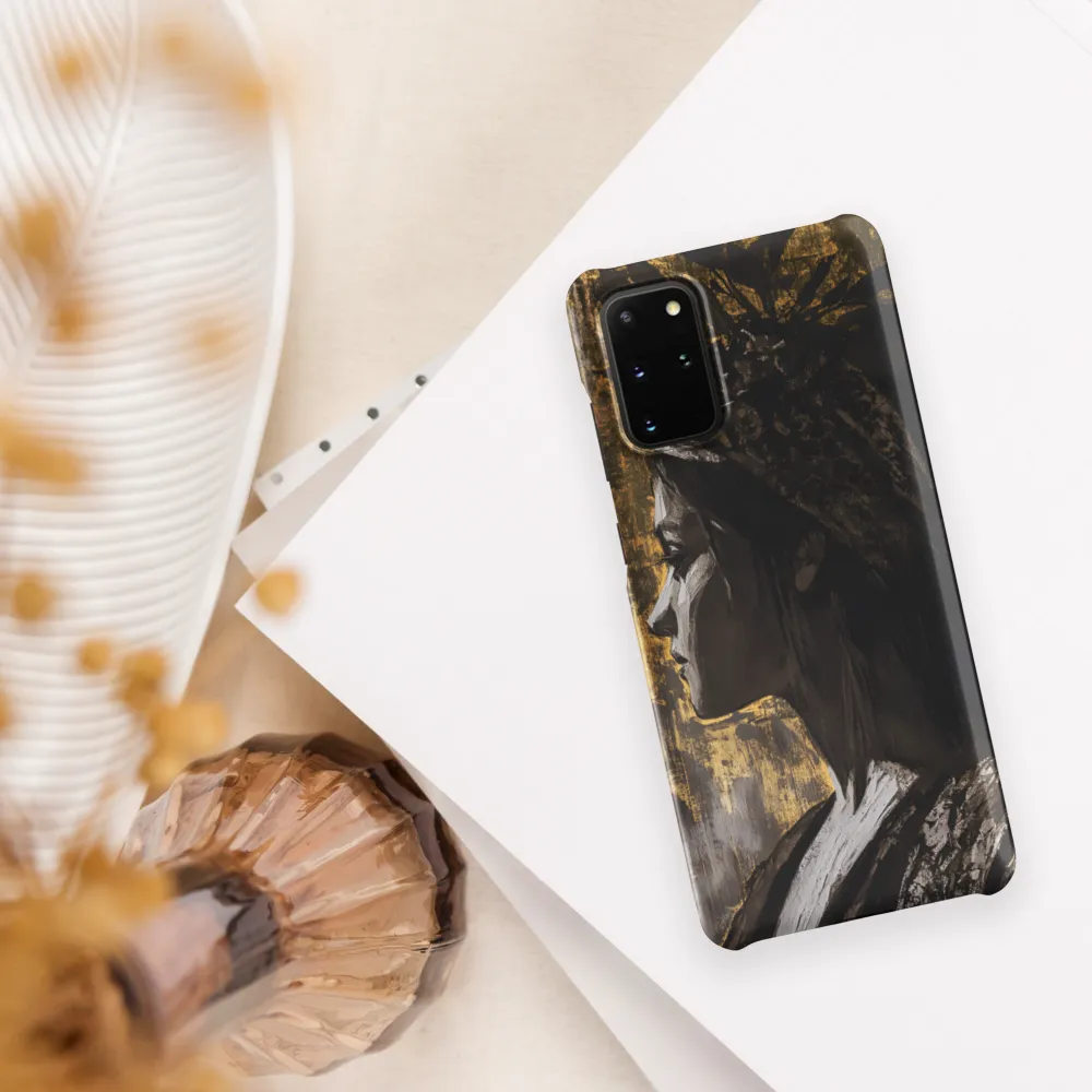 Golden Elegance: A Modern Profile Portrait