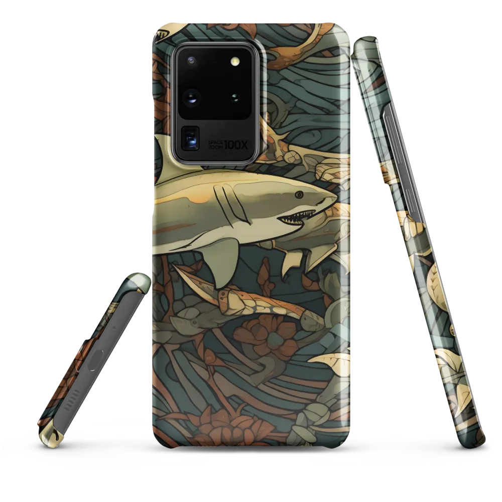 Dynamic Harmony of Sharks and Flora | Phone Case |  S20 Ultra | Snap Case | Glossy