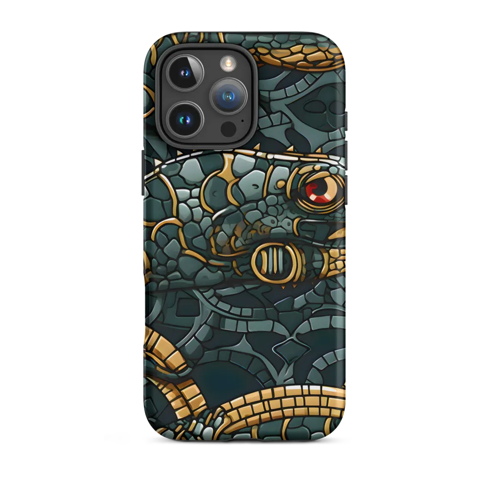 Reptilian Elegance: A Digital Art Nouveau Tapestry