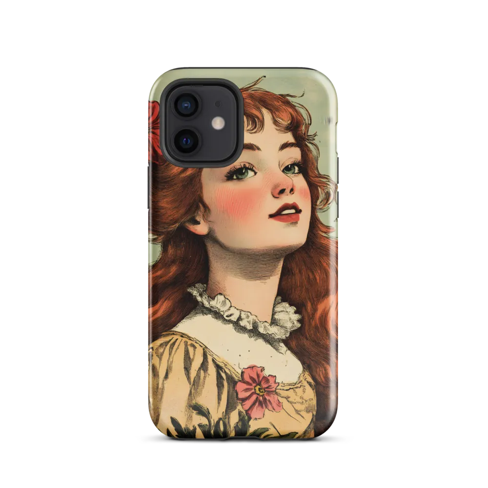 Whimsical Portrait of a Flower-Adorned Girl
