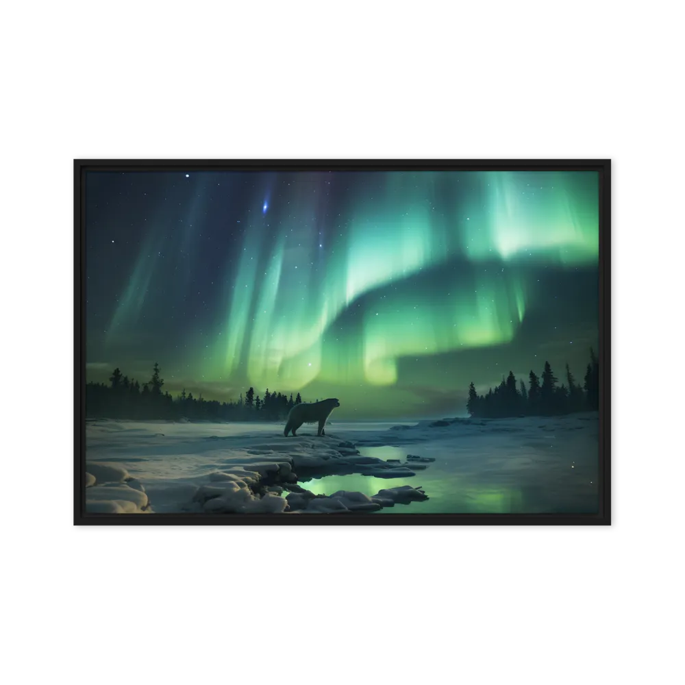 Auroral Guardianship | Canvas with Black Frame | 24″×36″