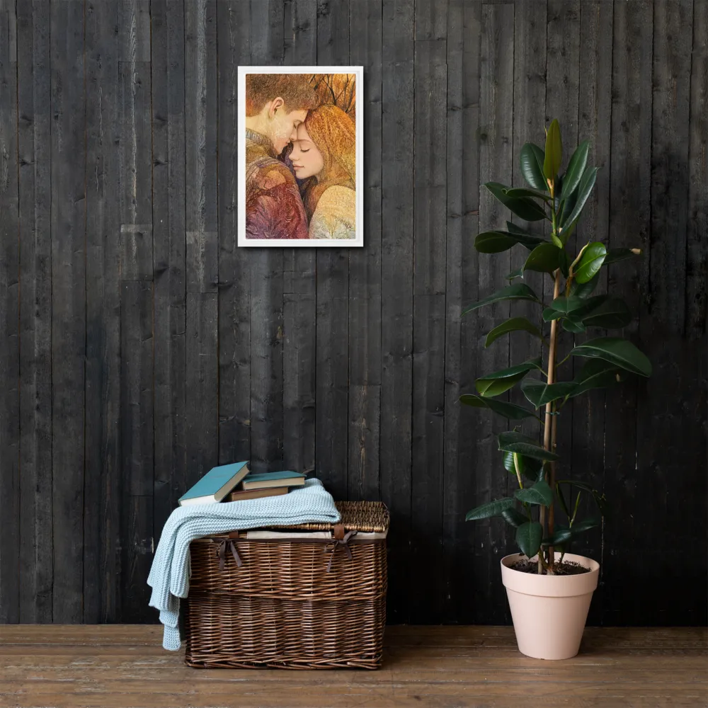 Embrace of Autumn | Canvas with White Frame | 12″×18″
