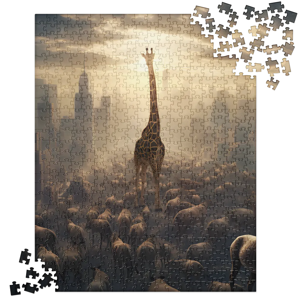 Urban Serengeti: A Giraffe's Perspective | Jigsaw Puzzle | 520 pieces