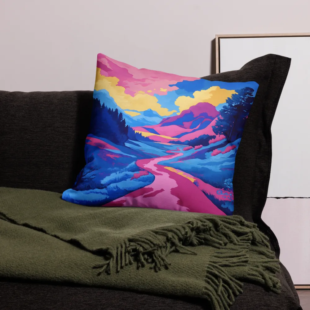 Dreamscape: The Serene River | Pillow | 22″×22″