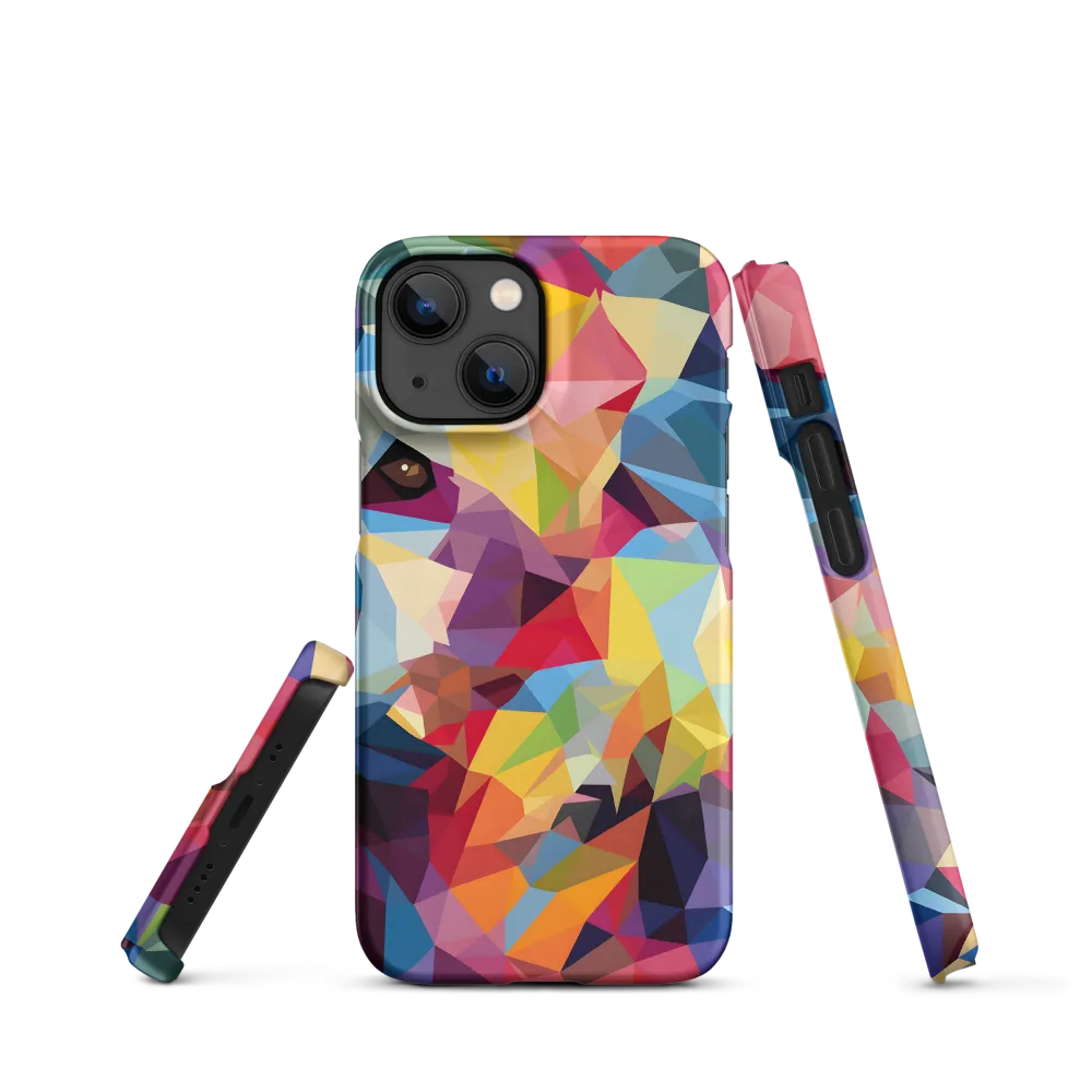 Playful Geometry: The Bear's Face | Phone Case |  13 Mini | Snap Case | Matte