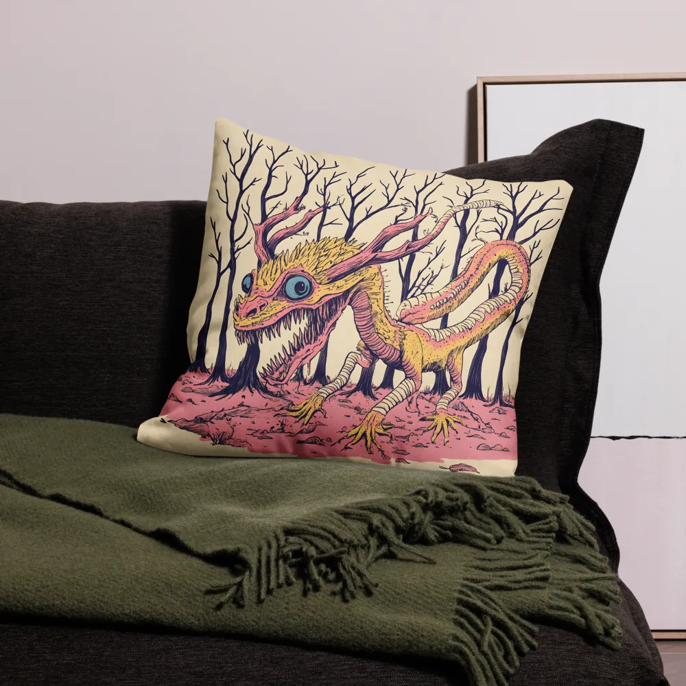 The Enigmatic Dragon of the Desolate Forest | Pillow | 22″×22″