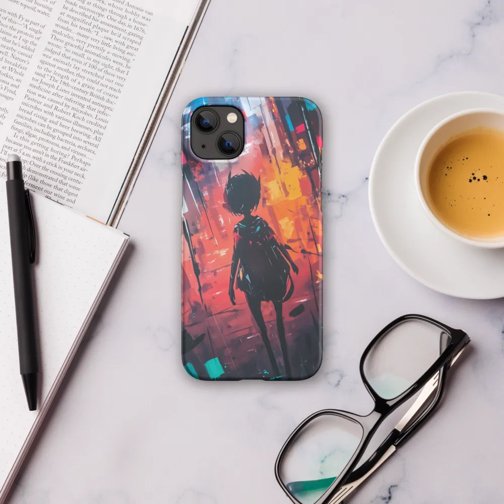 Silhouette in the Urban Abyss | Phone Case |  14 Plus | Snap Case | Matte