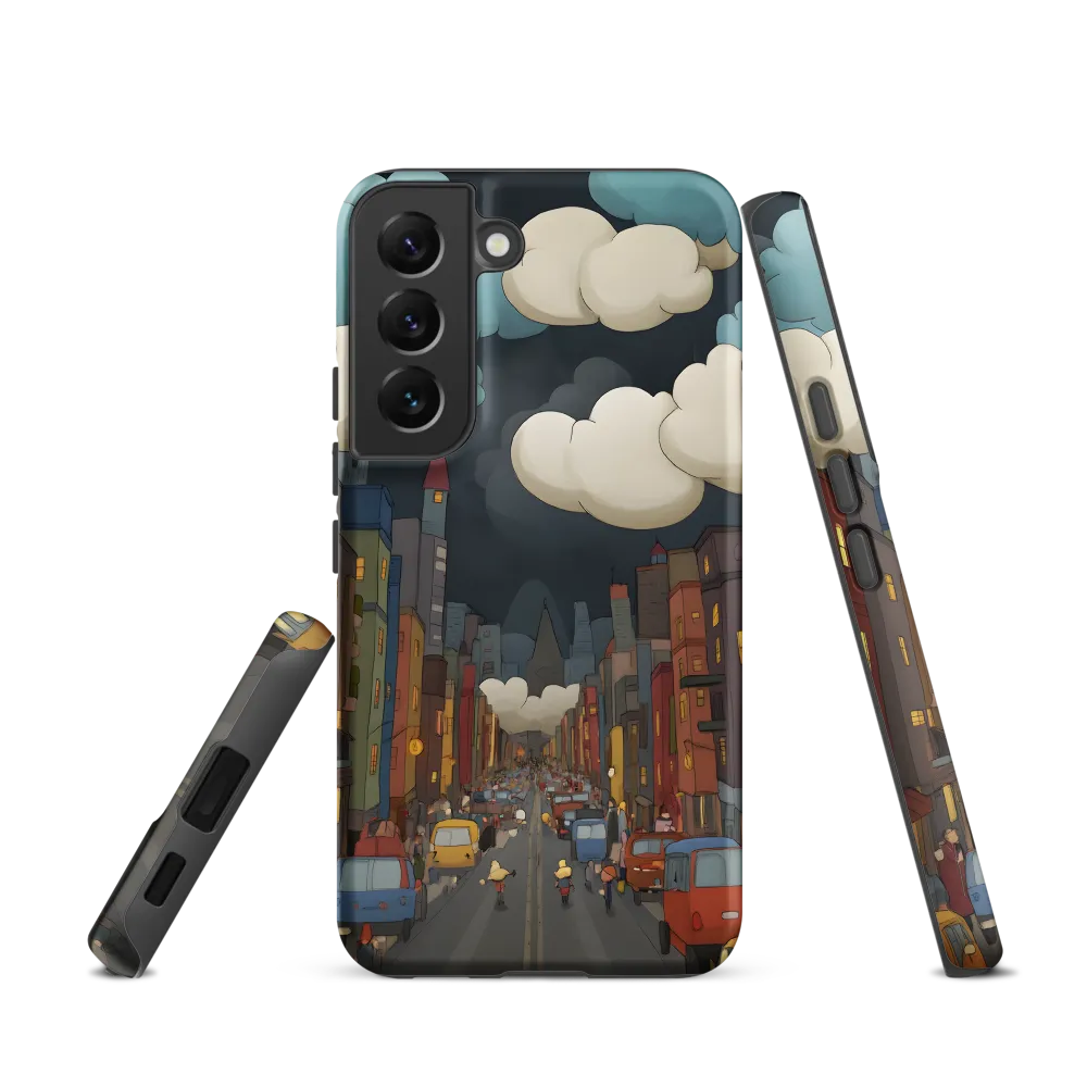Urban Symphony: A City Awakens at Dusk | Phone Case |  S22 | Tough Case | Matte