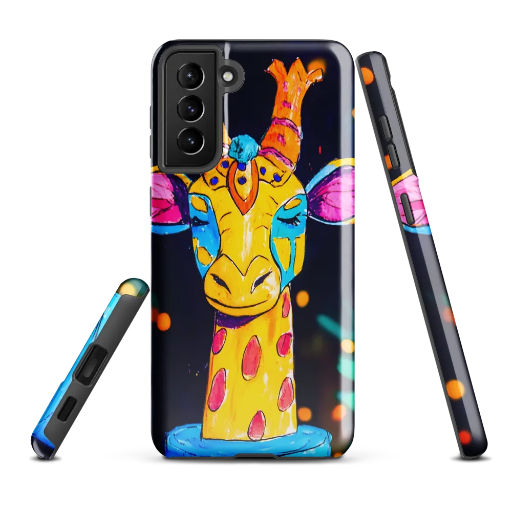 Whimsical Giraffe in Vibrant Colors
