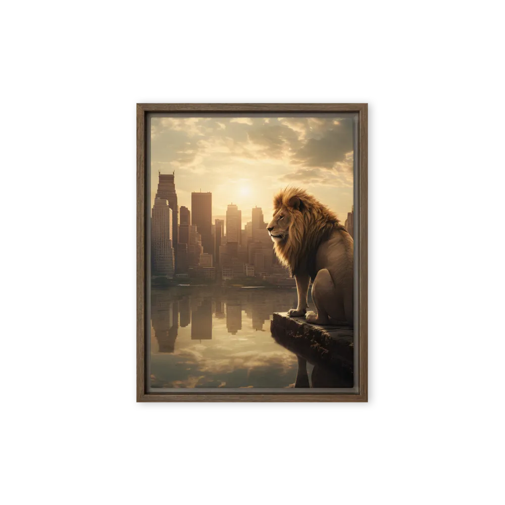 The Lion's Gaze Over the Urban Symphony